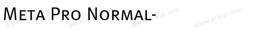Meta Pro Normal字体转换